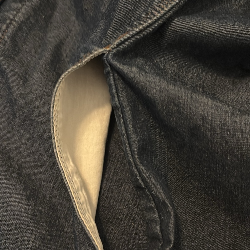 Eileen Fisher denim jean jacket dark rinse SZ 3X plus size snap button casual - Picture 12 of 13
